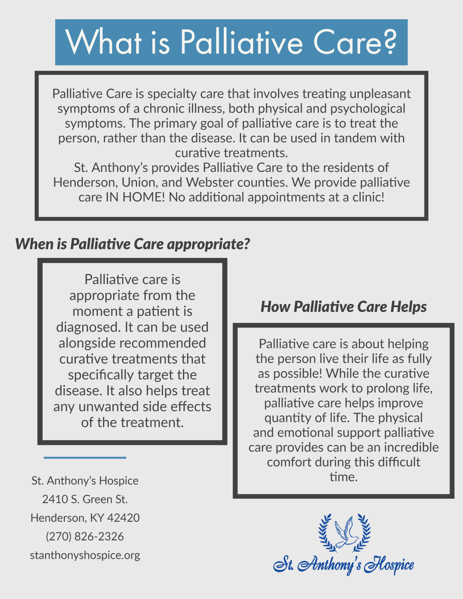 What is Palliative Care? St. Anthony's Hospice